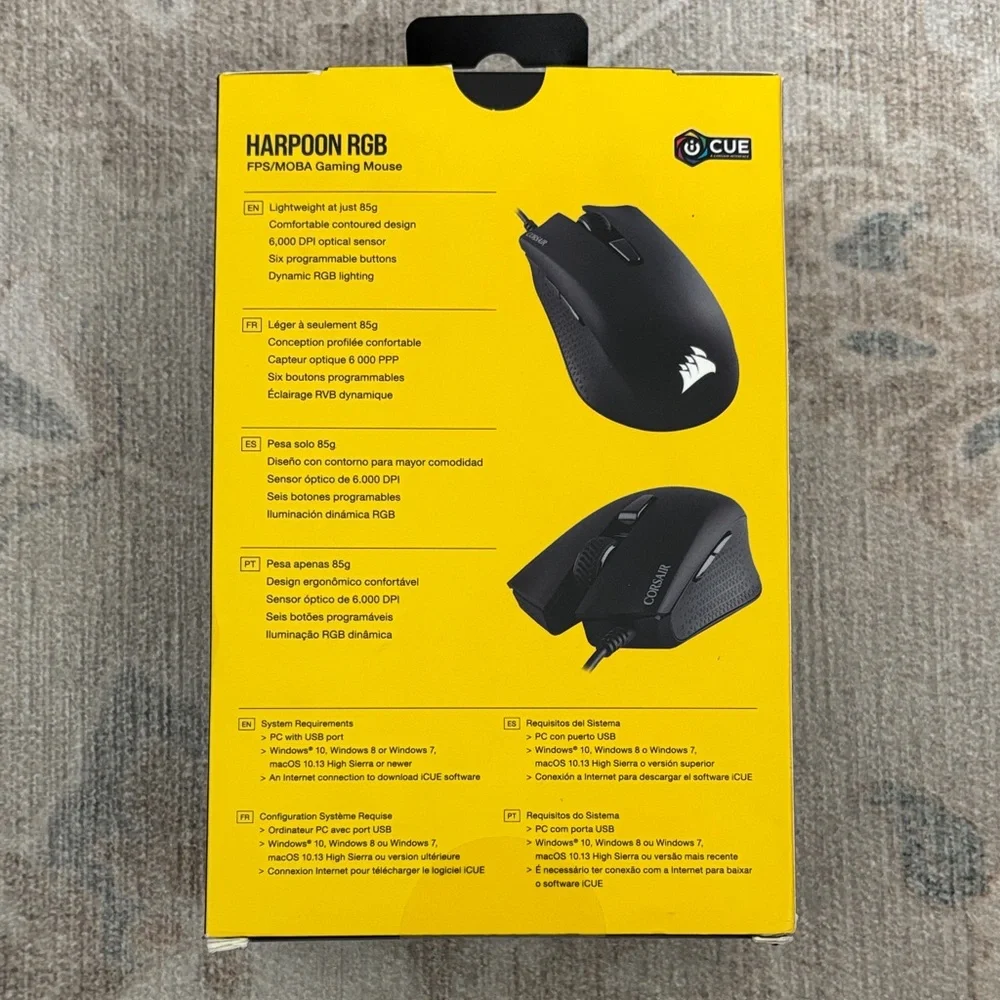 Corsair Harpoon RGB Gaming Mouse - Black and Blue